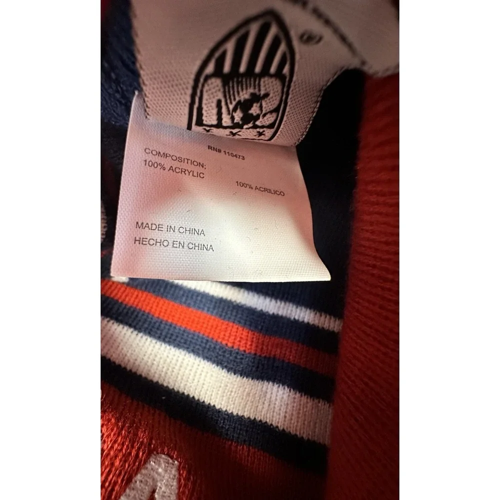 US Men's National SOCCER KNIT Beanie Hat: RED WHITE AND BLUE‎ Embroidered USA